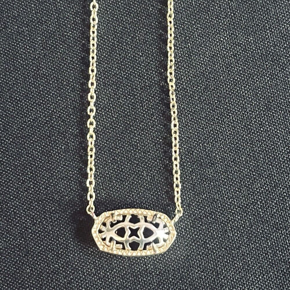 Kendra Scott Dollie Pendant Necklace 14kt Gold plating Mixed-metal filigree 16in
